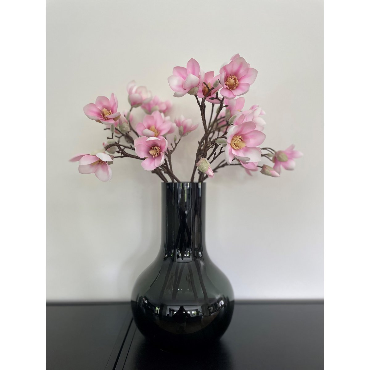 Kunstbloemen - Magnolia bloem Roze x8 -65cm