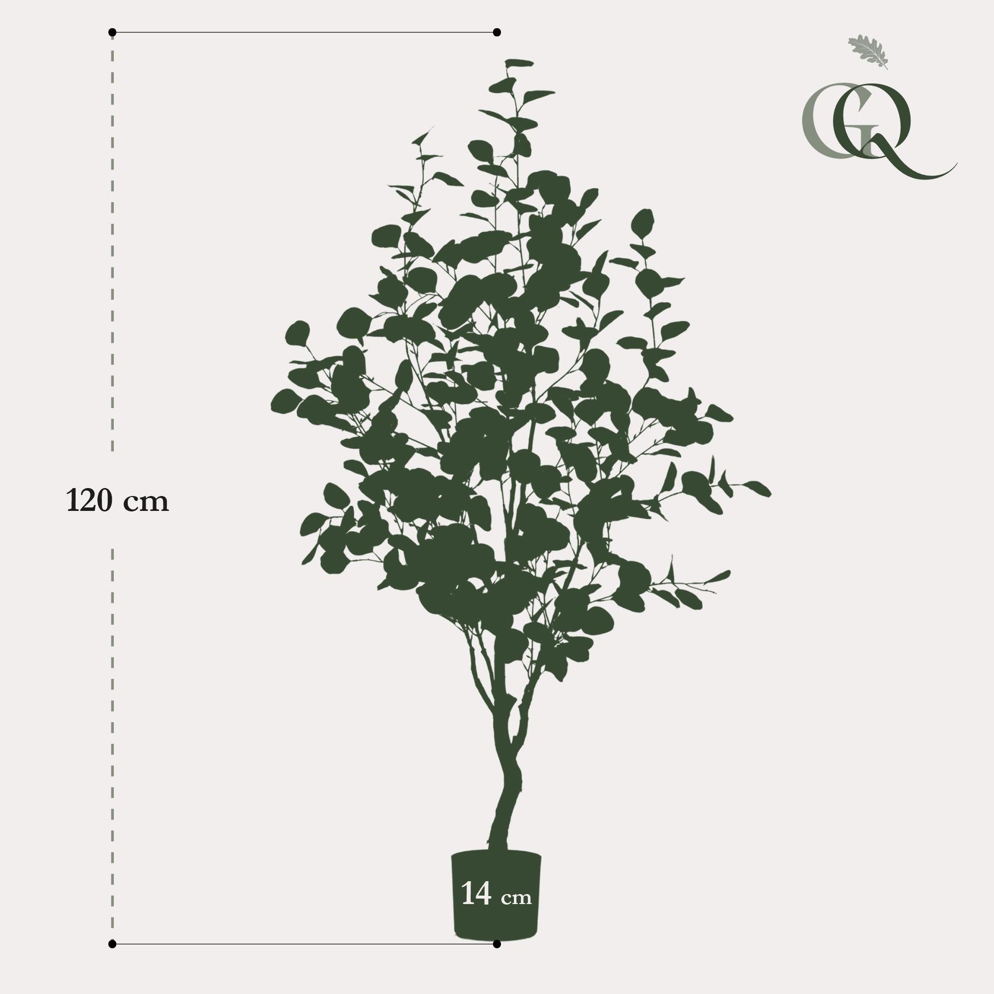 Kunstplant - Eucalyptus - Blauwe Gomboom - 120 cm