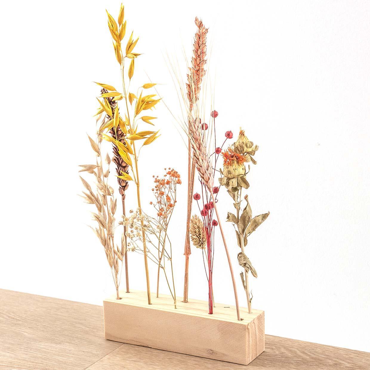 Wooden Dried flower stand - L - Flowers and Herbs + Dried Floral Arrangement