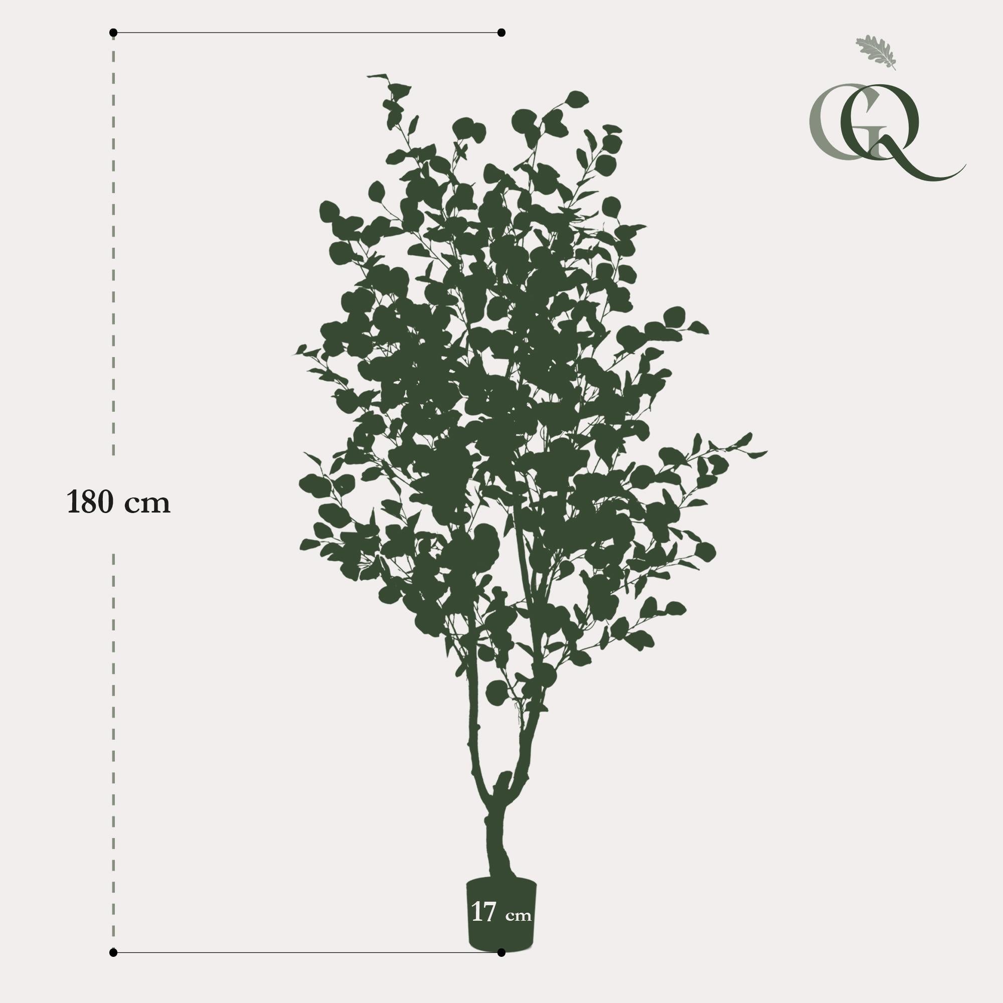 Kunstplant - Eucalyptus - Blauwe Gomboom - 180 cm