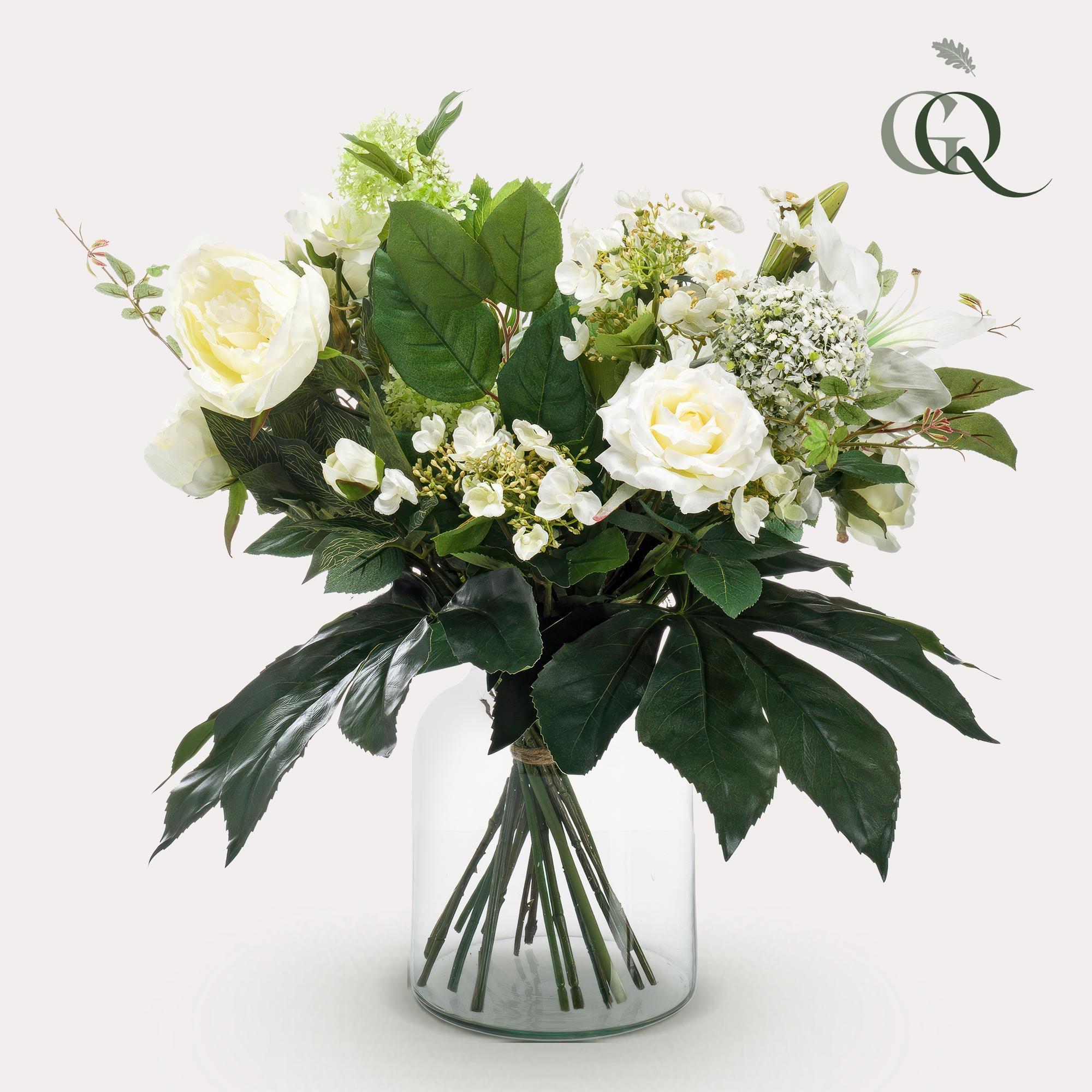 Kunstbloemen - Bouquet M - White Dream - 60 cm